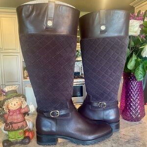 Talbots Tish Quilted Leather Riding Boots***Extended Calf***